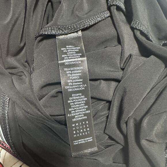 White House Black Market embroidered shift dress black Boho Tribal Mini size XXS - Picture 9 of 9